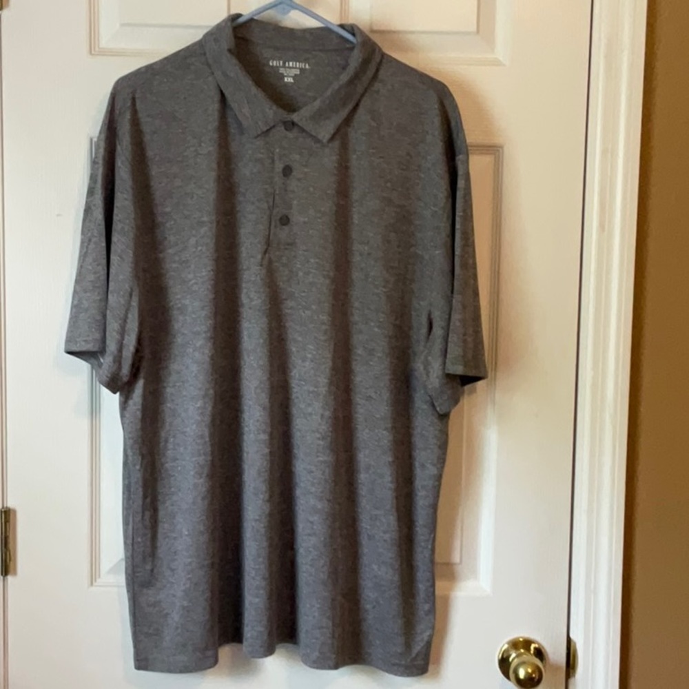 Golf America Men’s Grey Collard Short Sleeves Polo Size XXL